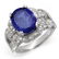 8.50 CTW Tanzanite & Diamond Ring 18K White Gold