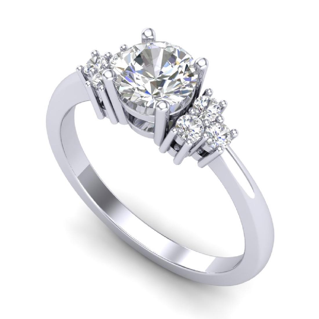 1 CTW VS/SI Diamond Solitaire Ring 18K Gold: 36935 - REF-227R3K ---- 1 CTW VS/SI Diamond Solitaire Ring 18K Gold ---- Luxury Designer Brand Ring Appraised at $13,750 Certificate Number US36935 18k White gold, Ring Size is 7, Ring measuring appro