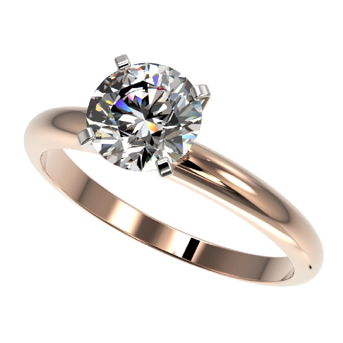 1.57 CTW Certified H-SI/I Quality Diamond Solitaire: 36441 - REF-330W7H ---- 1.57 CTW Certified H-SI/I Quality Diamond Solitaire Engagement Ring Gold ---- Luxury Designer Brand Ring Appraised at $20,000 Certificate Number US36441 10k Rose gold, Ring Siz