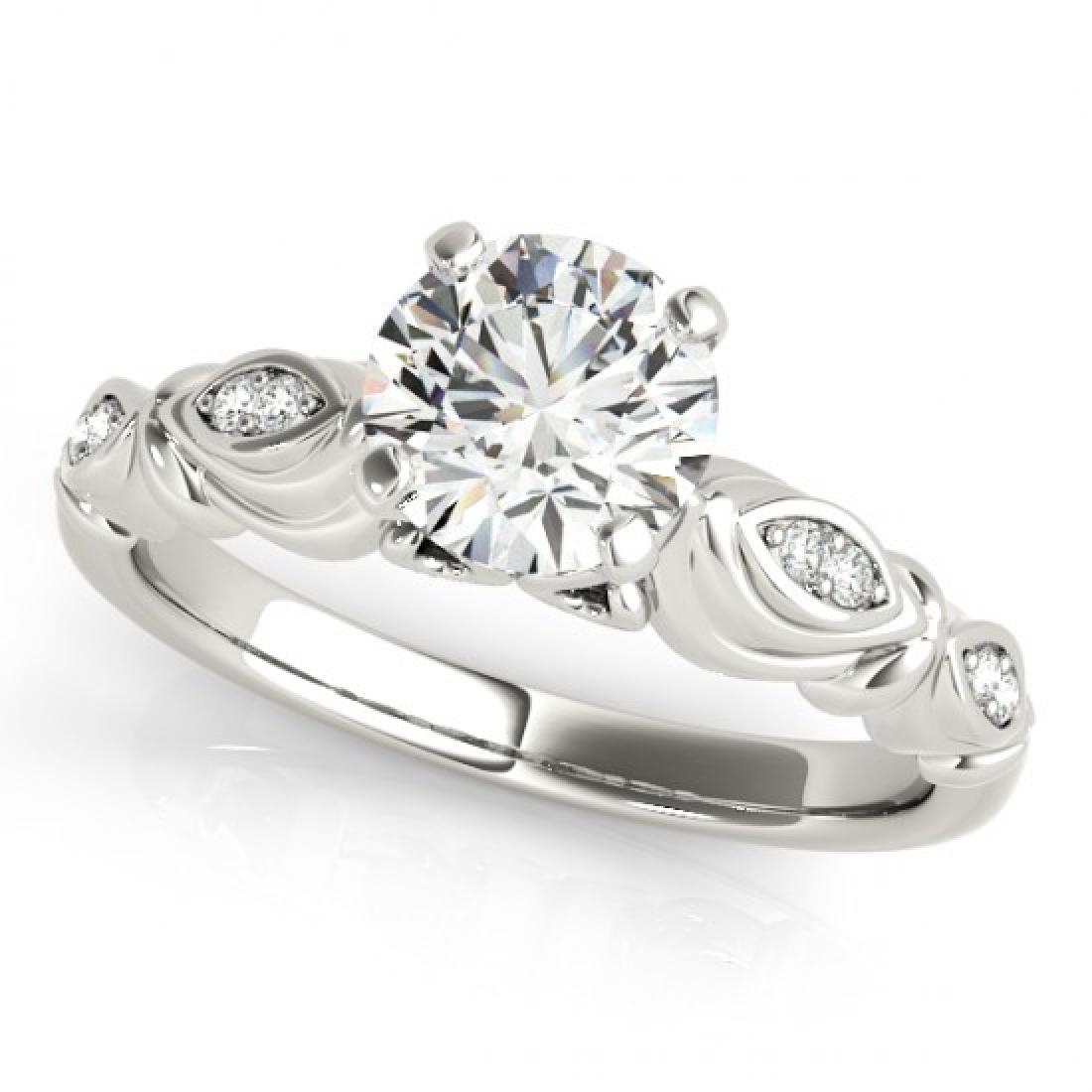 0.82 CTW Certified VS/SI Diamond Solitaire Antique Ring: 27348 - REF-184A9V ---- 0.82 CTW Certified VS/SI Diamond Solitaire Antique Ring 18K White Gold ---- Luxury Designer Brand Ring Appraised at $10,150 Certificate Number US27348 18k White gold, Ring Size