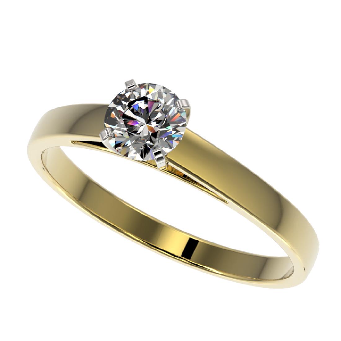 0.50 CTW Certified H-SI/I Quality Diamond Solitaire: 32954 - REF-54R2K ---- 0.50 CTW Certified H-SI/I Quality Diamond Solitaire Engagement Ring 10K Yellow Gold ---- Luxury Designer Brand Ring Appraised at $3,600 Certificate Number US32954 10k Yellow gol