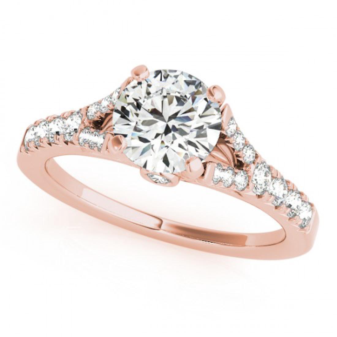 1.25 CTW Certified VS/SI Diamond Solitaire Ring 18K: REF-192M2H - 901895 ---- 1.25 CTW Certified VS/SI Diamond Solitaire Ring 18K Rose Gold ---- Luxury Designer Brand Ring Appraised at $10,550 Certificate Number US27637 18k Rose gold, Ring Size is 7, Ri