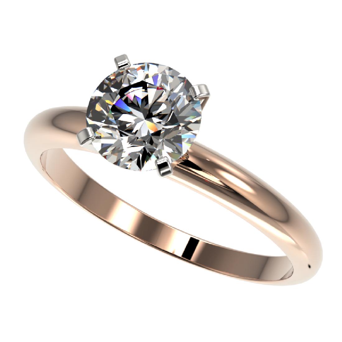 1.57 CTW Certified H-SI/I Quality Diamond Solitaire: REF-400M2H -36441 ---- 1.57 CTW Certified H-SI/I Quality Diamond Solitaire Engagement Ring 10K Rose Gold ---- Luxury Designer Brand Ring Appraised at $24,200 Certificate Number US36441 10k Rose gold, 
