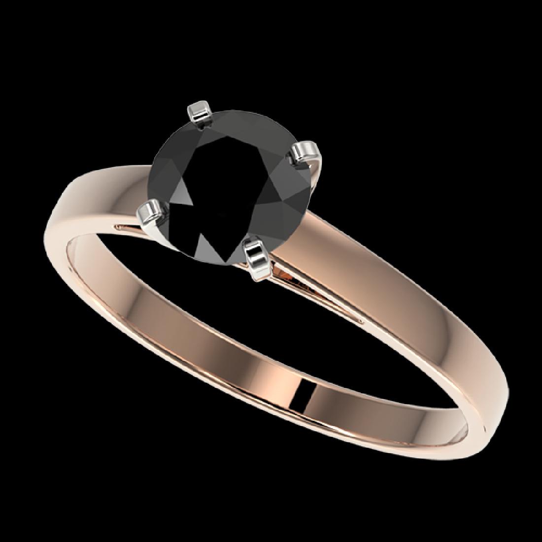 1.08 CTW Fancy Black VS Diamond Solitaire Engagement: REF-29M3H -36514 ---- 1.08 CTW Fancy Black VS Diamond Solitaire Engagement Ring 10K Rose Gold ---- Luxury Designer Brand Ring Appraised at $1,950 Certificate Number US36514 10k Rose gold, Ring Size is