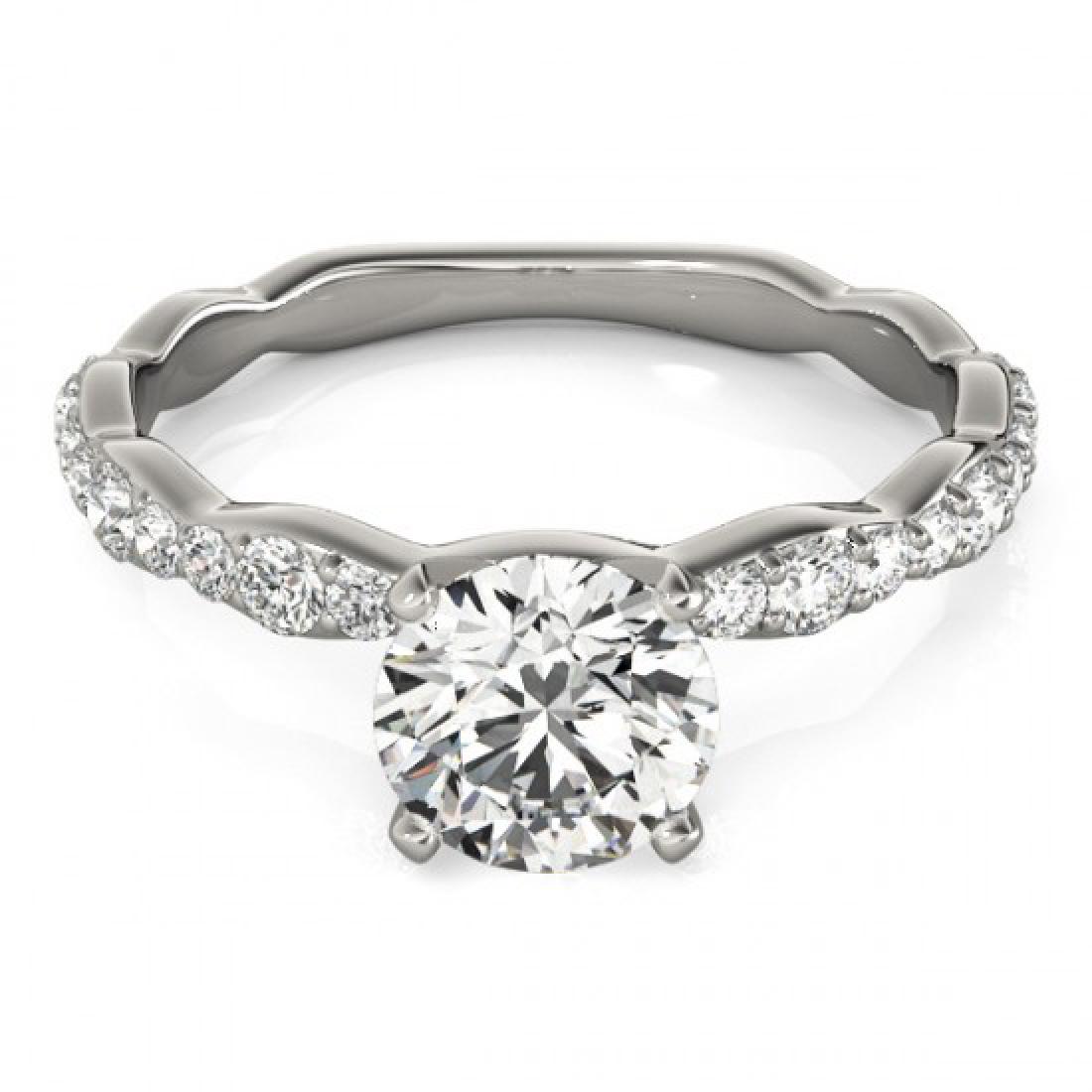 0.93 CTW Certified VS/SI Diamond Solitaire Ring 18K: REF-117N3Y -27471 ---- 0.93 CTW Certified VS/SI Diamond Solitaire Ring 18K White Gold ---- Luxury Designer Brand Ring Appraised at $6,450 Certificate Number US27471 18k White gold, Ring Size is 7, Rin