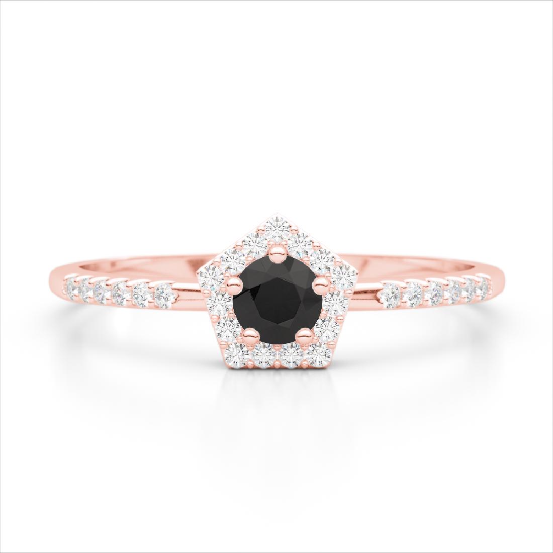 0.45 CTW Micro Pave VS/SI Diamond Halo Solitaire Ring: REF-26K9W -22605 ---- 0.45 CTW Micro Pave VS/SI Diamond Halo Solitaire Ring 14K Rose Gold ---- Luxury Designer Brand Ring Appraised at $1,500 Certificate Number US22605 14k Rose gold, Ring Size is 6.5