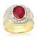 4.75 CTW Ruby & Diamond Men's Ring 10K Yellow Gold