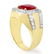 4.75 CTW Ruby & Diamond Men's Ring 10K Yellow Gold - 2