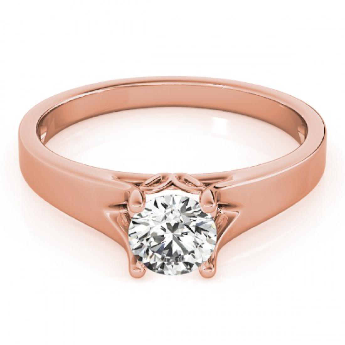 1.5 CTW Certified VS/SI Diamond Solitaire Ring 18K Rose: REF-578K6W -27796 ---- 1.5 CTW Certified VS/SI Diamond Solitaire Ring 18K Rose Gold ---- Luxury Designer Brand Ring Appraised at $32,750 Certificate Number US27796 18k Rose gold, Ring Size is 7, Ring 