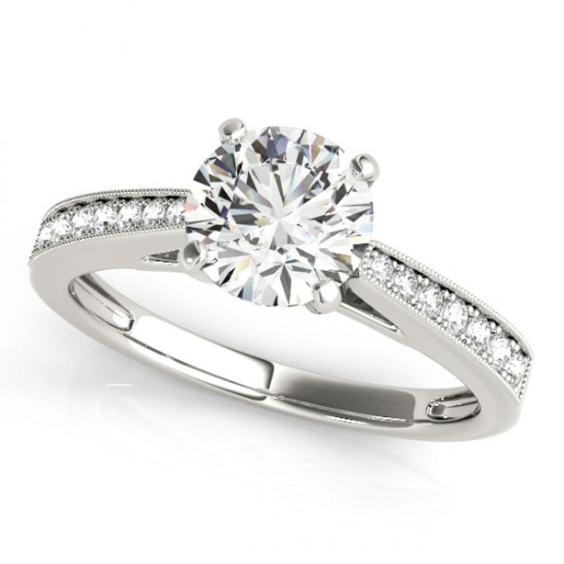 1 CTW Certified VS/SI Diamond Solitaire Ring 18K White: REF-193H3A -27615 ---- 1 CTW Certified VS/SI Diamond Solitaire Ring 18K White Gold ---- Luxury Designer Brand Ring Appraised at $10,650 Certificate Number US27615 18k White gold, Ring Size is 7, Ring 