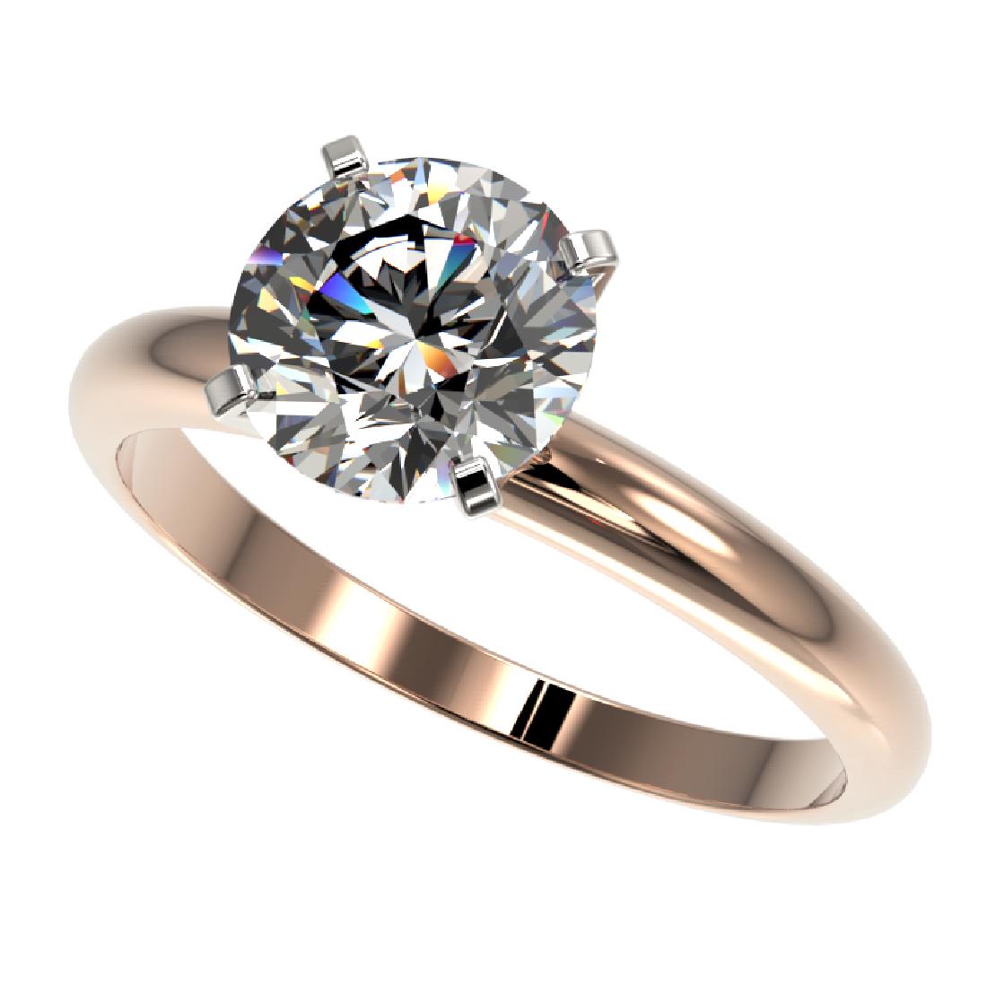 2 CTW Certified H-SI/I Quality Diamond Solitaire: REF-615M2H -32933 ---- 2 CTW Certified H-SI/I Quality Diamond Solitaire Engagement Ring 10K Rose Gold ---- Luxury Designer Brand Ring Appraised at $45,100 Certificate Number US32933 10k Rose gold, Rin