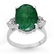 6.35 CTW Emerald & Diamond Ring 10K White Gold