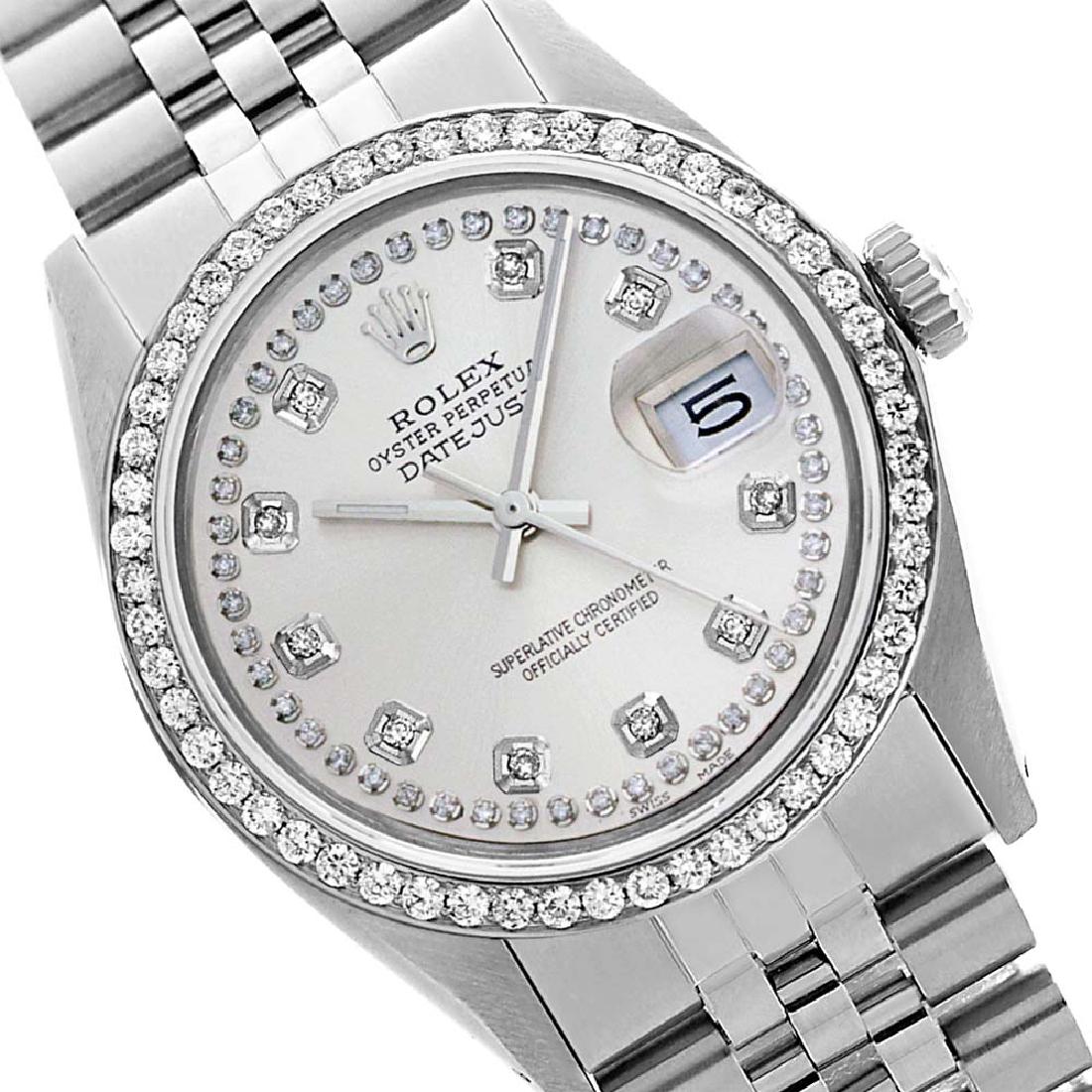 Rolex Ladies Stainless Steel, Diamond Dial & Diamond: REF-434Y6X ---- Rolex Ladies Stainless Steel, Diamond Dial & Diamond Bezel, Sapphire CrystalThis watch is in Excellent Condition.Newly serviced & Polished to Factory specifications. Prepetual, Self-Wi