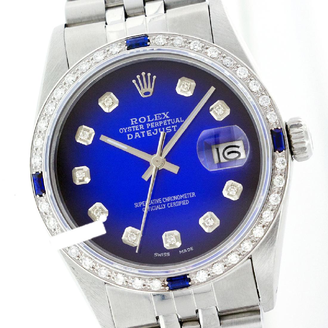 Rolex Ladies Stainless Steel, Diam Dial & Diam/Sapphire: REF-431H4W ---- Rolex Ladies Stainless Steel, Diam Dial & Diam/Sapphire Bezel, Sapphire CrystalThis watch is in Excellent Condition.Newly serviced & Polished to Factory specifications. Prepetual, Self