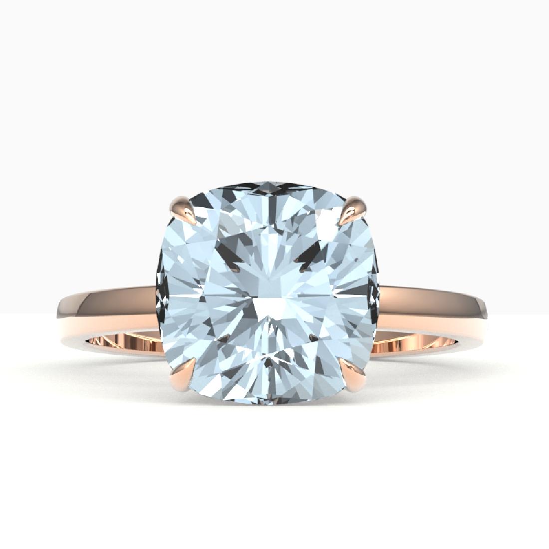 6 CTW Sky Blue Topaz Designer Inspired Solitaire: REF-31H6A -22205 ---- 6 CTW Sky Blue Topaz Designer Inspired Solitaire Engagement Ring 14K Rose Gold ---- Luxury Designer Brand Ring Appraised at $2,250 Certificate Number US22205 14k Rose gold, Ring 