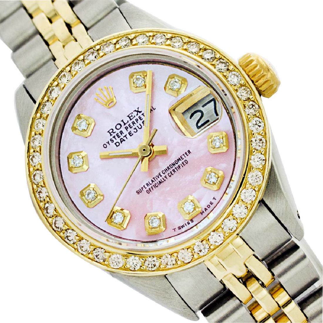 Rolex Ladies Two Tone 14K Gold/SS, Diamond Dial &: REF-434Y6X ---- Rolex Ladies Two Tone 14K Gold/ss, Diamond Dial & Diamond Bezel, Sapphire CrystalThis watch is in Excellent Condition.Newly serviced & Polished to Factory specifications. Prepetual, Se