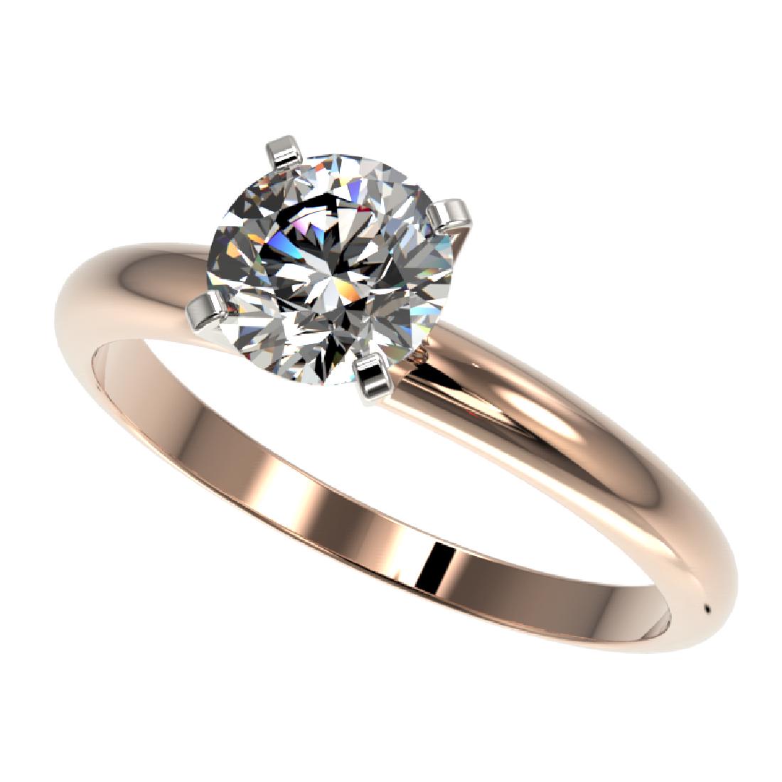 1.25 CTW Certified H-SI/I Quality Diamond Solitaire: REF-290W9F -32904 ---- 1.25 CTW Certified H-SI/I Quality Diamond Solitaire Engagement Ring 10K Rose Gold ---- Luxury Designer Brand Ring Appraised at $16,000 Certificate Number US32904 10k Rose gold, 