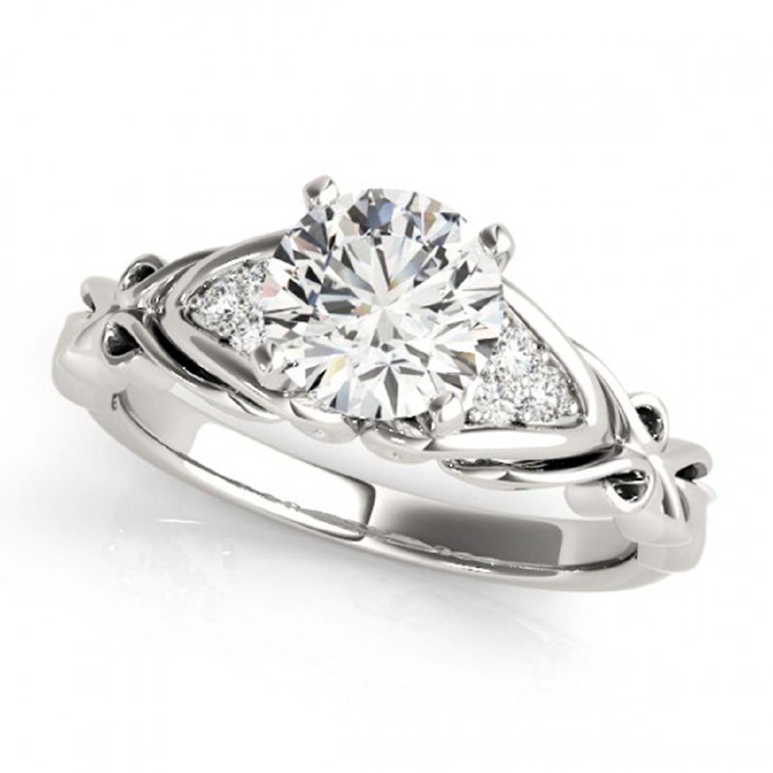 1.35 CTW Certified VS/SI Diamond Solitaire Ring 18K: REF-498K2W -27826 ---- 1.35 CTW Certified VS/SI Diamond Solitaire Ring 18K White Gold ---- Luxury Designer Brand Ring Appraised at $24,650 Certificate Number US27826 18k White gold, Ring Size is 7, Ri