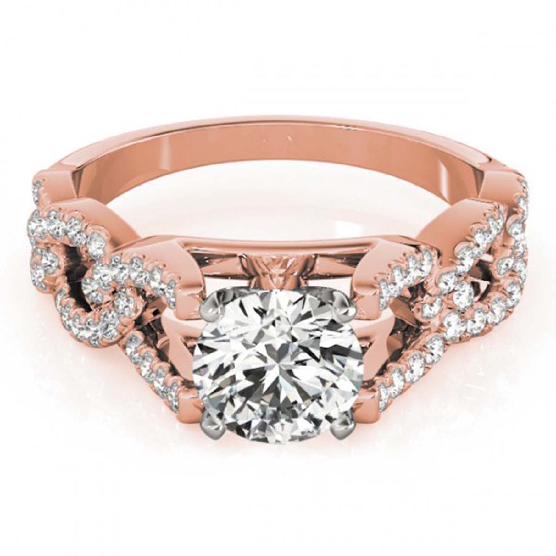 1.25 CTW Certified VS/SI Diamond Solitaire Ring 18K: REF-223N3Y -27835 ---- 1.25 CTW Certified VS/SI Diamond Solitaire Ring 18K Rose Gold ---- Luxury Designer Brand Ring Appraised at $11,050 Certificate Number US27835 18k Rose gold, Ring Size is 7, Ring
