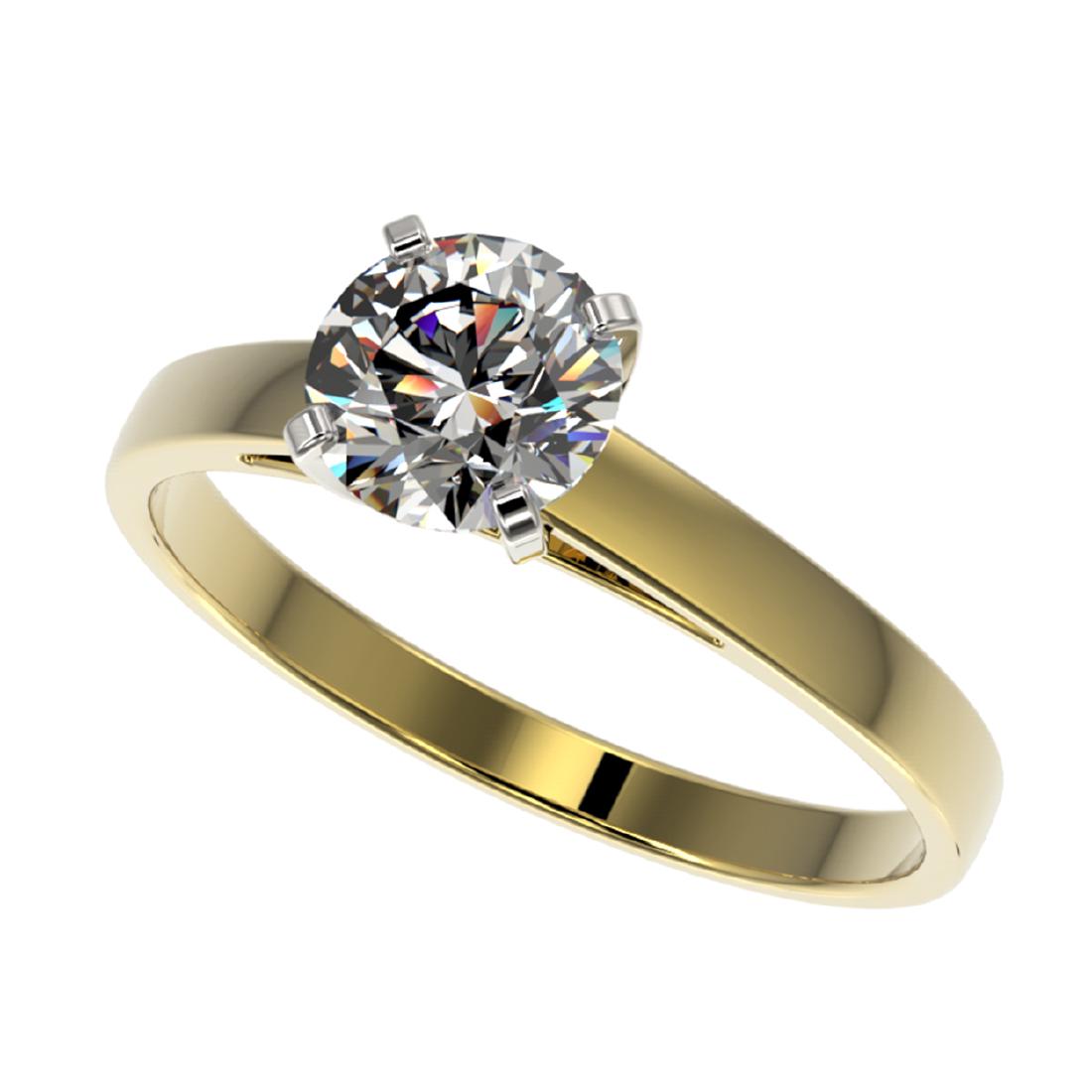 1 CTW Certified H-SI/I Quality Diamond Solitaire: REF-199M5H -32983 ---- 1 CTW Certified H-SI/I Quality Diamond Solitaire Engagement Ring 10K Yellow Gold ---- Luxury Designer Brand Ring Appraised at $13,300 Certificate Number US32983 10k Yellow gold,