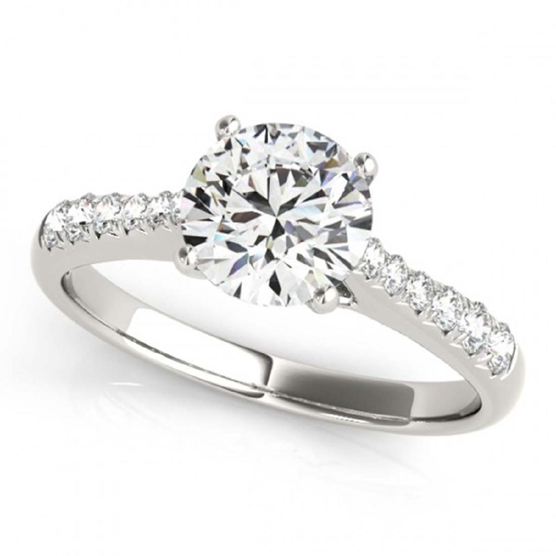 0.75 CTW Certified VS/SI Diamond Solitaire Ring 18K: REF-112H9A -27426 ---- 0.75 CTW Certified VS/SI Diamond Solitaire Ring 18K White Gold ---- Luxury Designer Brand Ring Appraised at $6,200 Certificate Number US27426 18k White gold, Ring Size is 7, Rin