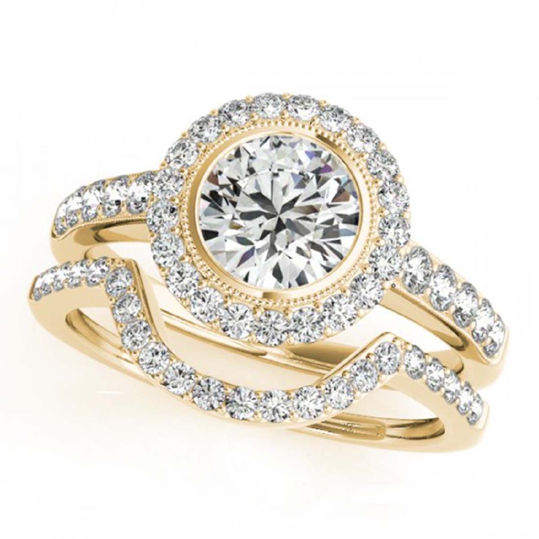 1.91 CTW VS/SI Diamond 2Pc Wedding Set Halo 14K Gold -: REF-414X2R - SKU:31282 ---- 1.91 CTW Certified VS/SI Diamond 2Pc Wedding Set Solitaire Halo 14K Gold JEWLION Designer Brand Luxury Jewelry, made in the USA JEWLION Suggested Retail Price: $20,500 Fact