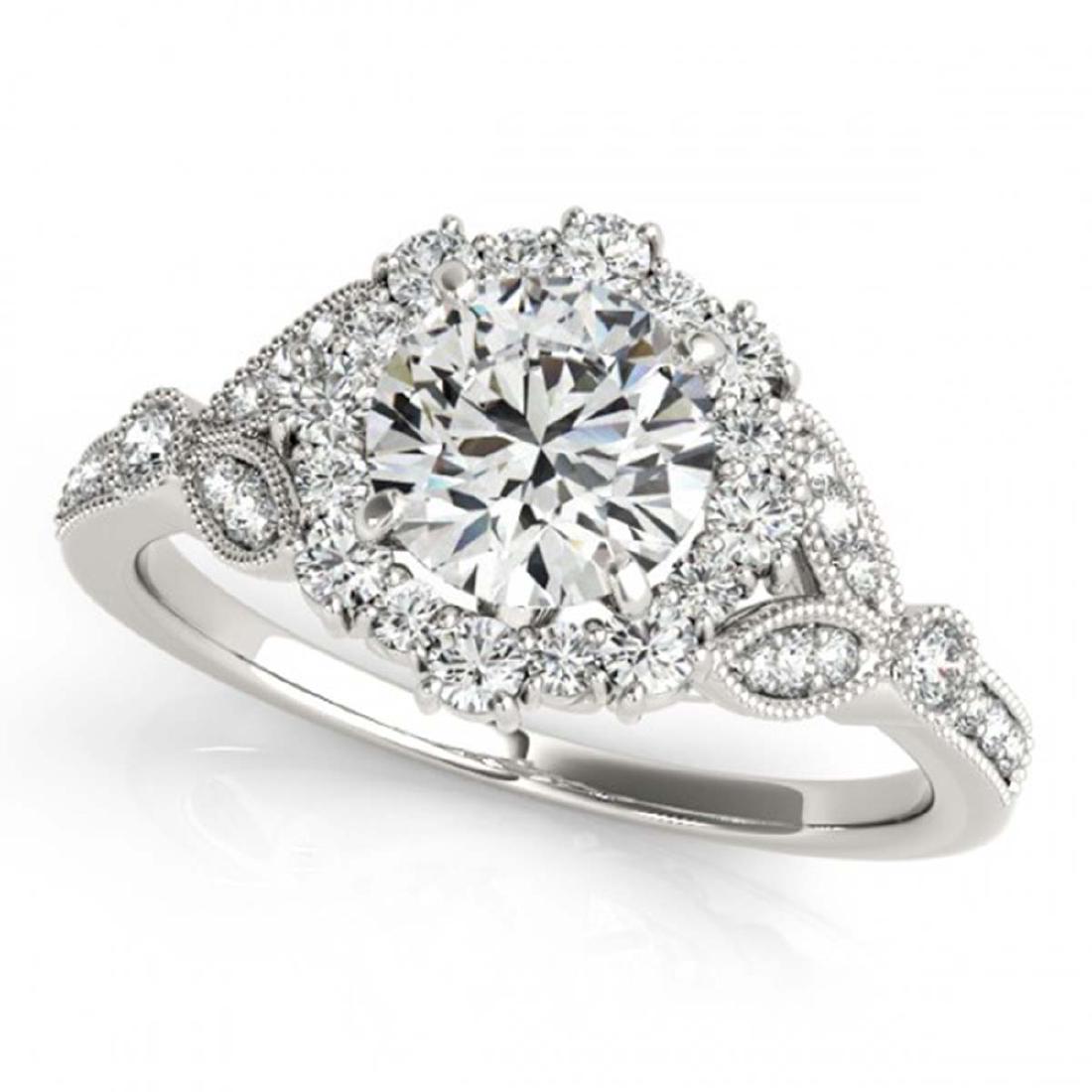 1.25 CTW VS/SI Diamond Solitaire Halo Ring 18K White: REF-212R7H - SKU:26533 ---- 1.25 CTW Certified VS/SI Diamond Solitaire Halo Ring 18K White Gold JEWLION Designer Brand Luxury Jewelry, made in the USA JEWLION Suggested Retail Price: $11,700 Factory o