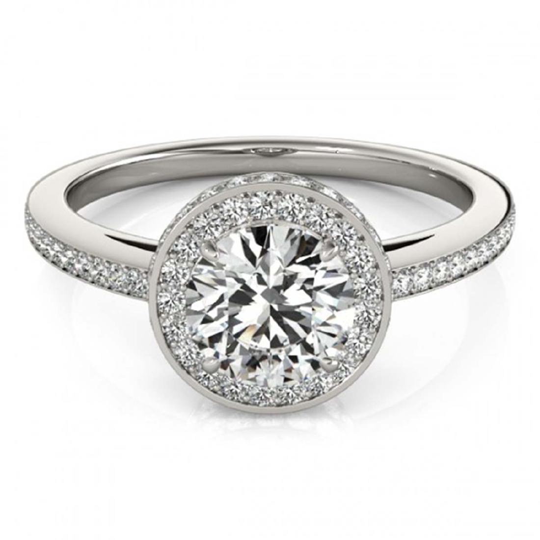 1 CTW VS/SI Diamond Solitaire Halo Ring 18K White Gold: REF-143A6X - SKU:26916 ---- 1 CTW Certified VS/SI Diamond Solitaire Halo Ring 18K White Gold DEBEERA Designer Brand Luxury Jewelry, made in the USA DEBEERA Suggested Retail Price: $7,900 Factory offer