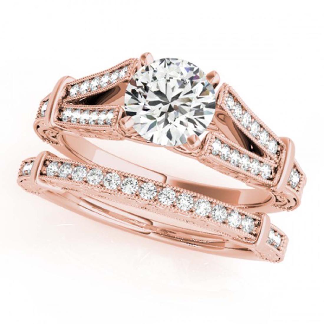 1.16 CTW VS/SI Diamond 2Pc Wedding Set Gold -: REF-222H2M - SKU:31464 ---- 1.16 CTW Certified VS/SI Diamond Solitaire 2Pc Wedding Set Antique Gold PELAMOR Designer Brand Luxury Jewelry, made in the USA PELAMOR Suggested Retail Price: $12,200 Facto