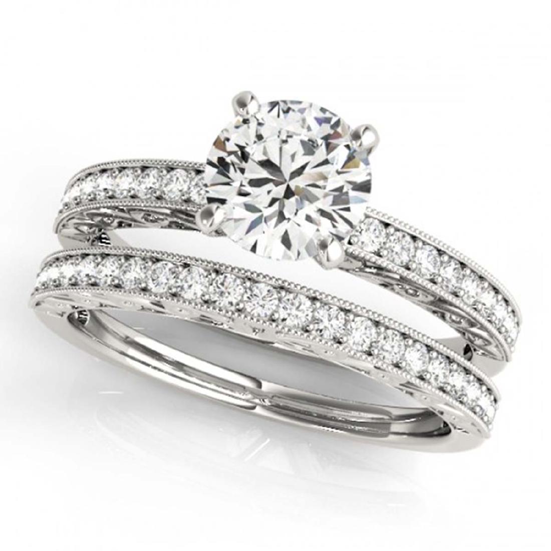 1.63 CTW VS/SI Diamond 2Pc Wedding Set Gold -: REF-499V3Y - SKU:31439 ---- 1.63 CTW Certified VS/SI Diamond Solitaire 2Pc Wedding Set Antique Gold USGEMZ Designer Brand Luxury Jewelry, made in the USA USGEMZ Suggested Retail Price: $24,700 Factory