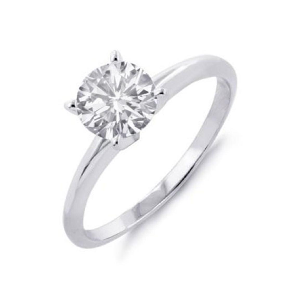 0.60 ctw VS/SI Diamond Solitaire Ring 18K White Gold -: REF-181H8M - SKU:12023 ---- 0.60 ctw VS/SI Diamond Solitaire Ring 18K White Gold Designer Brand Luxury Jewelry, made in the USA Suggested Retail Price: $8,500 Factory offers perfect factory sizing, fo