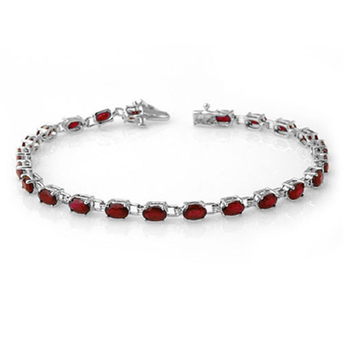 7.0 ctw Ruby Bracelet 14K White Gold - REF-87F3N -: REF-87F3N - SKU:13453 ---- 7.0 ctw Ruby Bracelet 14K White Gold Designer Brand Luxury Jewelry, made in the USA Suggested Retail Price: $6,250 Factory offers perfect factory sizing, for all rings & cus