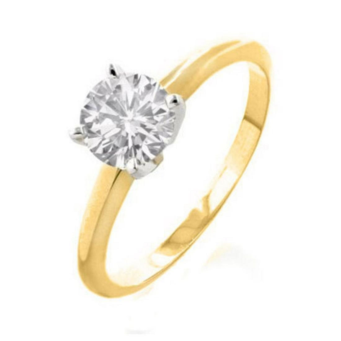 1.0 ctw VS/SI Diamond Solitaire Ring 14K 2-Tone Gold -: REF-346F9N - SKU:12129 ---- 1.0 ctw VS/SI Diamond Solitaire Ring 14K 2-Tone Gold Designer Brand Luxury Jewelry, made in the USA Suggested Retail Price: $16,200 Factory offers perfect factory sizing, f