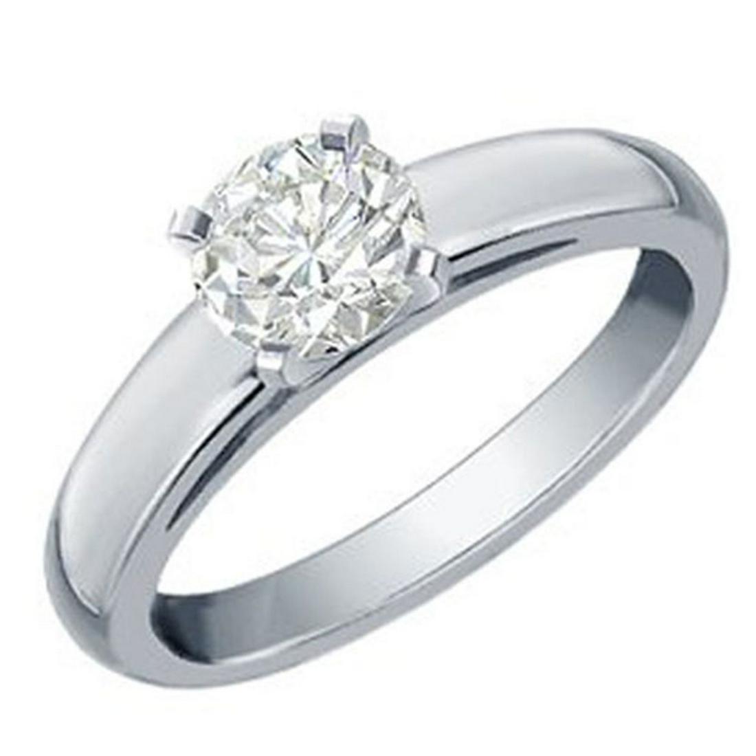 0.60 ctw VS/SI Diamond Solitaire Ring 18K White Gold -: REF-149H7M - SKU:12053 ---- 0.60 ctw VS/SI Diamond Solitaire Ring 18K White Gold Designer Brand Luxury Jewelry, made in the USA Suggested Retail Price: $7,000 Factory offers perfect factory sizing, fo