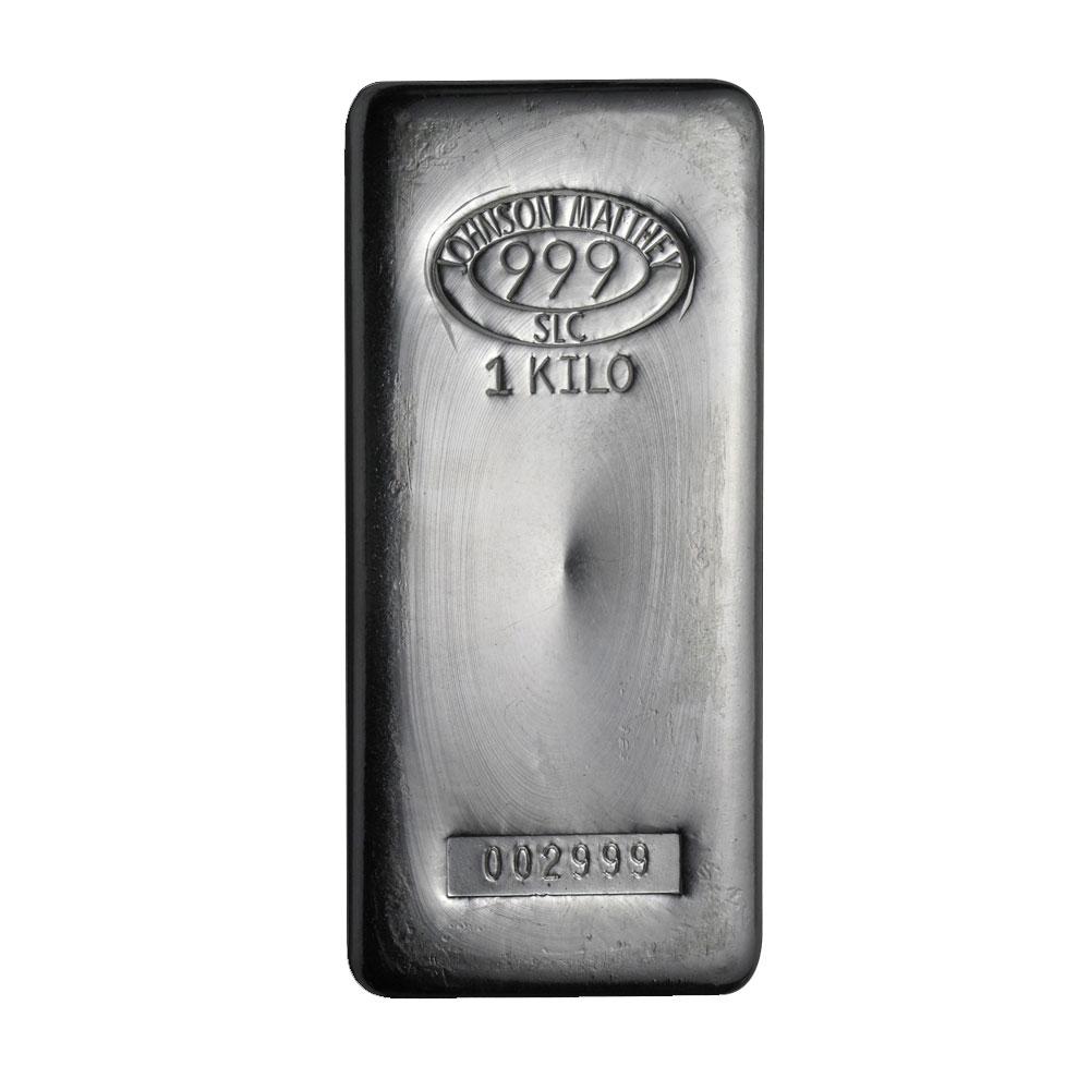 One piece 1 kilo 0.999 Fine Silver Bar Johnson: SKU: 85203 ---- One piece 1 kilo 0.999 Fine Silver Bar Johnson Matthey - REF#85203 US Jewelry Liquidation welcomes you to our sought-after auction. With more than 55 years in the fine jewelry liquidat