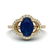2 ctw Sapphire & Micro Pave VS/SI Diamond Certified
