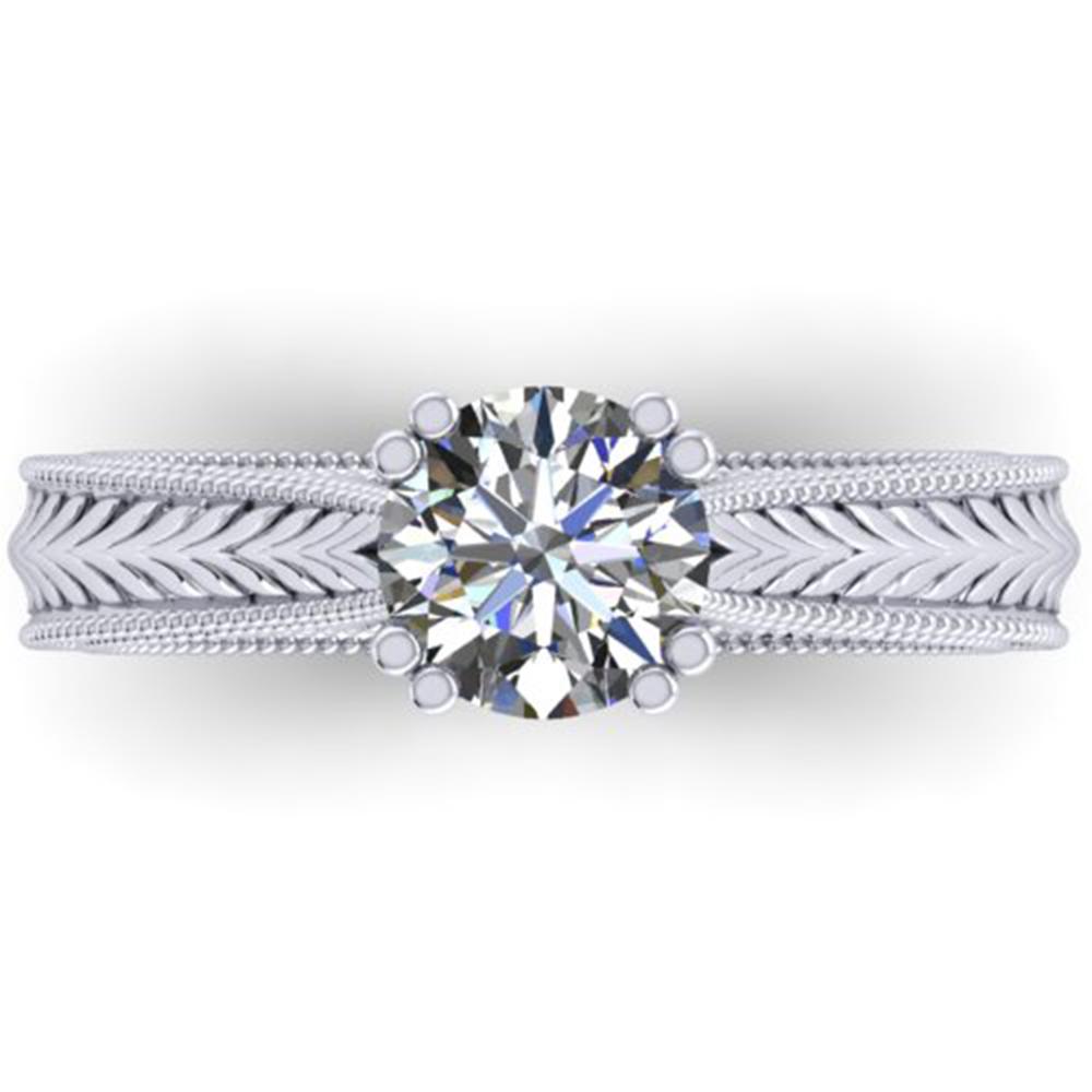 1.06 ctw Solitaire VS/SI Diamond Ring Art Deco 14k: REF-304R2K - SKU: 38535 ---- 1.06 ctw Solitaire VS/SI Diamond Ring Art Deco 14k White Gold Designer Brand Luxury Jewelry, made in the USA Suggested Retail Price: $17,200 Factory offers perfect factory