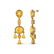 16 ctw Citrine Earrings Designer Vintage 10k Yellow - 2