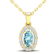 0.40 ctw Sky Blue Topaz & Micro Pave Diamond Necklace
