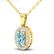 0.40 ctw Sky Blue Topaz & Micro Pave Diamond Necklace - 2