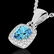 1.25 ctw Sky Blue Topaz & Micro VS/SI Diamond Necklace