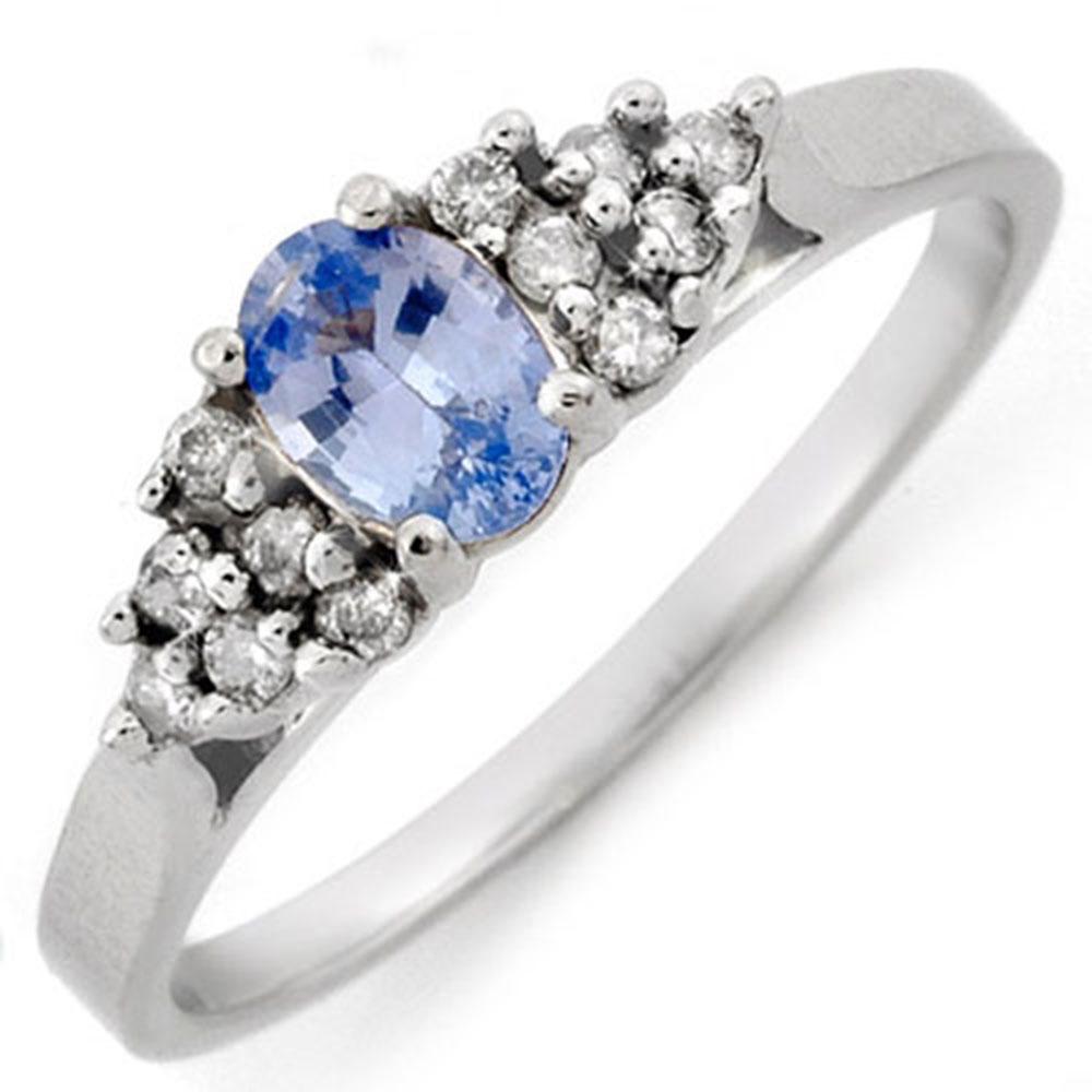0.74 ctw Sapphire & Diamond Ring 10k White Gold -: REF-16Y2X - SKU: 10579 ---- 0.74 ctw Sapphire & Diamond Ring 10k White Gold Designer Brand Luxury Jewelry, made in the USA Suggested Retail Price: $1,300 Factory offers perfect factory sizing, for all
