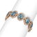 44.43 ctw Blue Topaz & Diamond Bracelet 18K Rose Gold - - 2