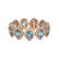 44.43 ctw Blue Topaz & Diamond Bracelet 18K Rose Gold - - 3