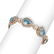 24.54 ctw Blue Topaz & Diamond Bracelet 18K Rose Gold - - 2