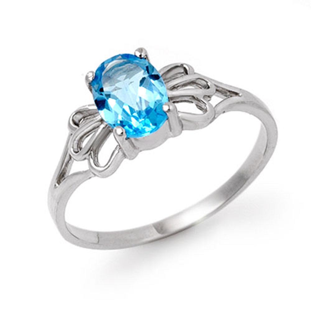 0.90 ctw Blue Topaz Ring 10k White Gold - REF-7R4K: REF-7R4K - SKU: 12574 ---- 0.90 ctw Blue Topaz Ring 10k White Gold Designer Brand Luxury Jewelry, made in the USA Suggested Retail Price: $650 Factory offers perfect factory sizing, for all rings & cu