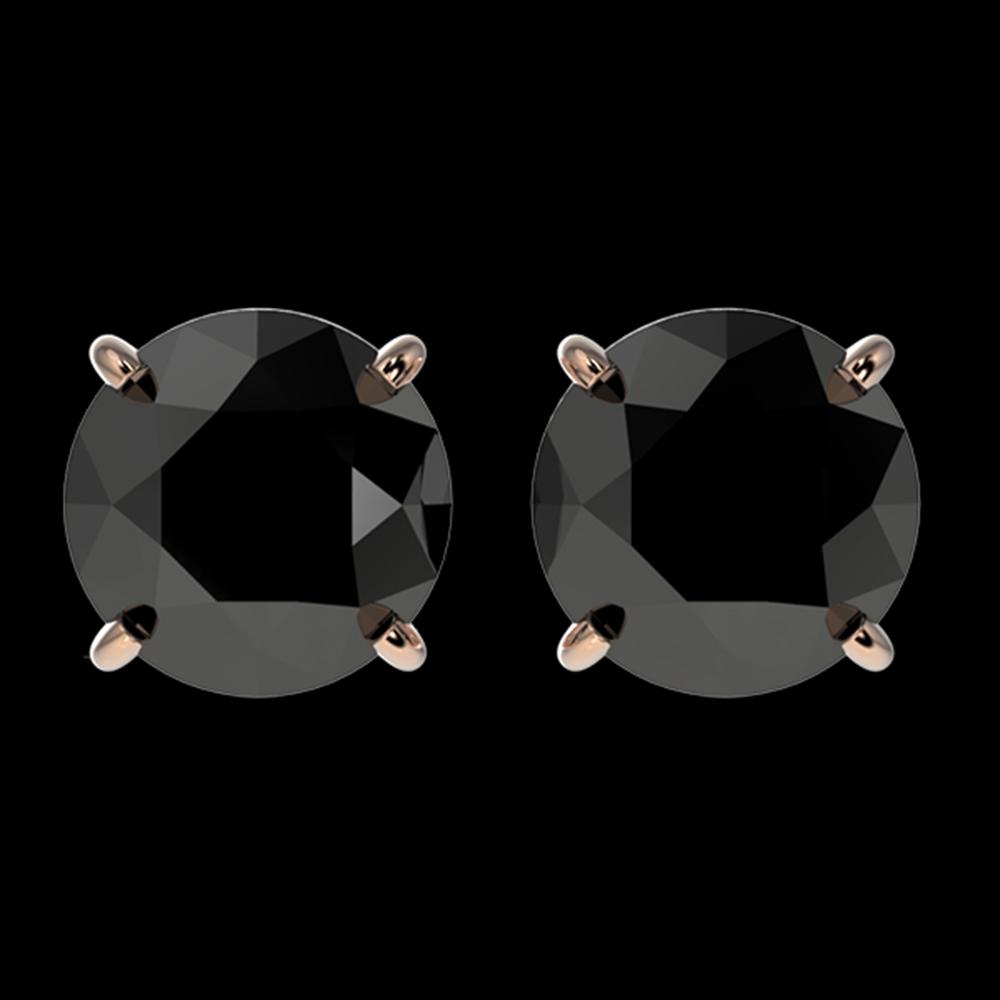 2.13 ctw Fancy Black Diamond Solitaire Stud Earrings: REF-35G6W - SKU: 36650 ---- 2.13 ctw Fancy Black Diamond Solitaire Stud Earrings 10k Rose Gold Designer Brand Luxury Jewelry, made in the USA Suggested Retail Price: $2,050 Factory offers perfect fact