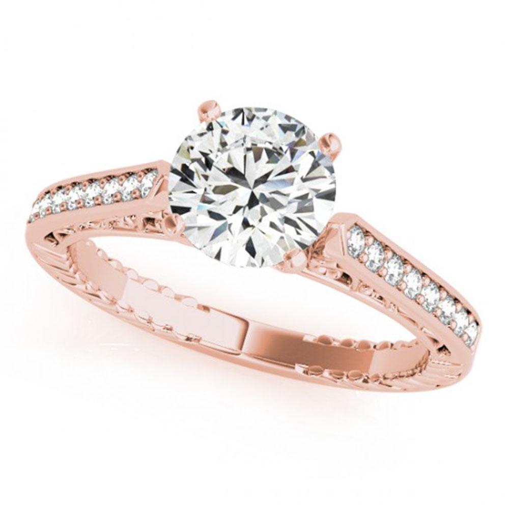 0.4 ctw Certified VS/SI Diamond Solitaire Antique Ring: REF-42N8F - SKU: 25212 ---- 0.4 ctw Certified VS/SI Diamond Solitaire Antique Ring 14k Rose Gold Designer Brand Luxury Jewelry, made in the USA Suggested Retail Price: $2,850 Factory offers perfect fa
