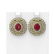 13.01 ctw Ruby & Diamond Earrings 18K Yellow Gold -