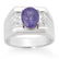 2.56 ctw Tanzanite & Diamond Men's Ring 10k White Gold